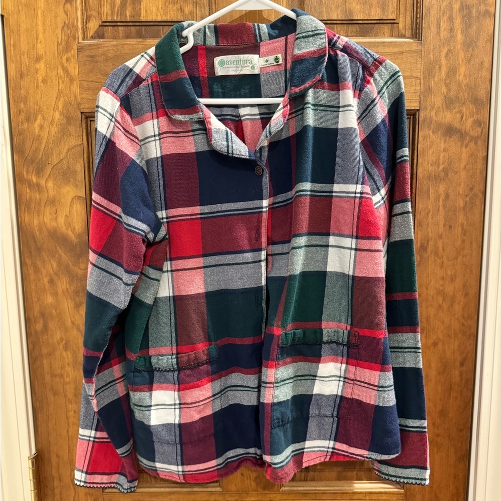 Aventura Plaid Sleep Shirt Large